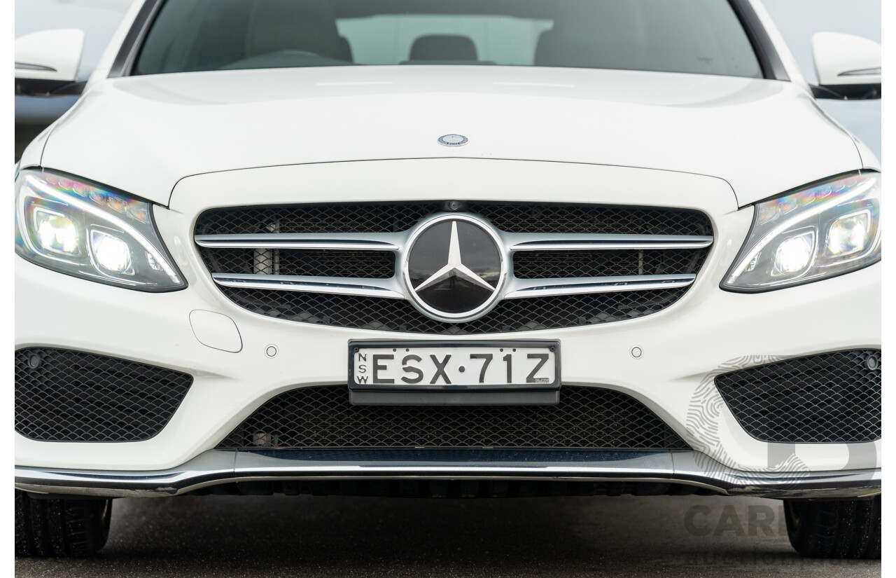 8/2016 Mercedes Benz C250 Estate AMG Line 205 MY16 4d Wagon Polar White Turbo 2.0L