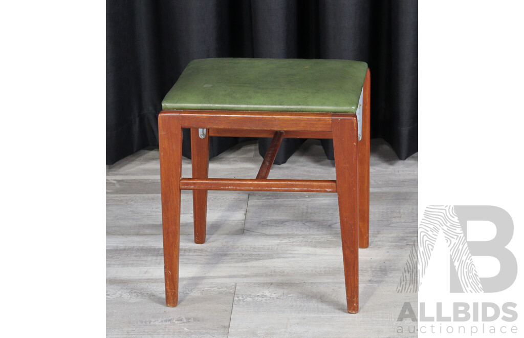Small Parker Vinyl Top Footstool