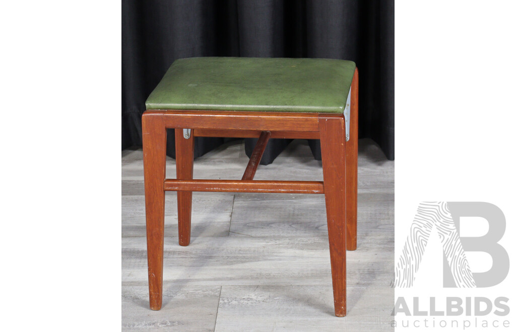 Small Parker Vinyl Top Footstool