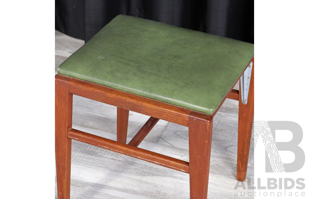 Small Parker Vinyl Top Footstool