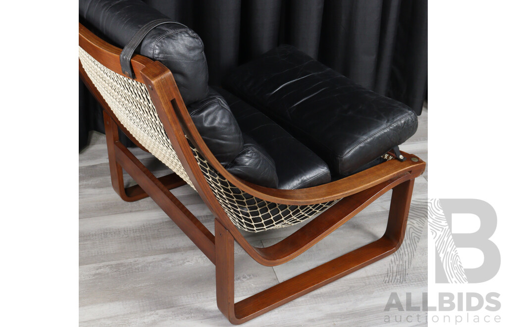 Pair of Tessa T4 Armchairs and Footstool by Fred Lowen