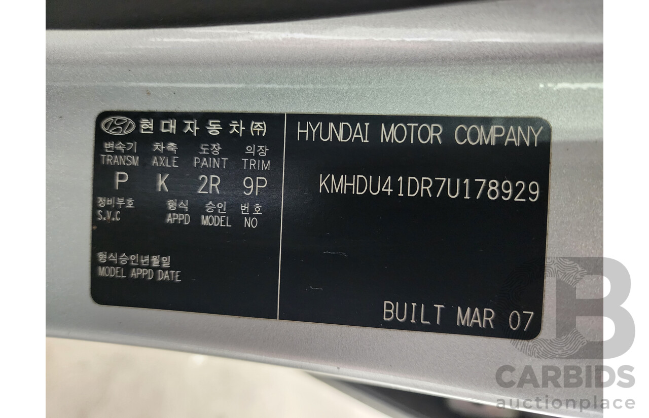 6/2007 Hyundai Elantra SLX HD 4d Sedan Silver 2.0L
