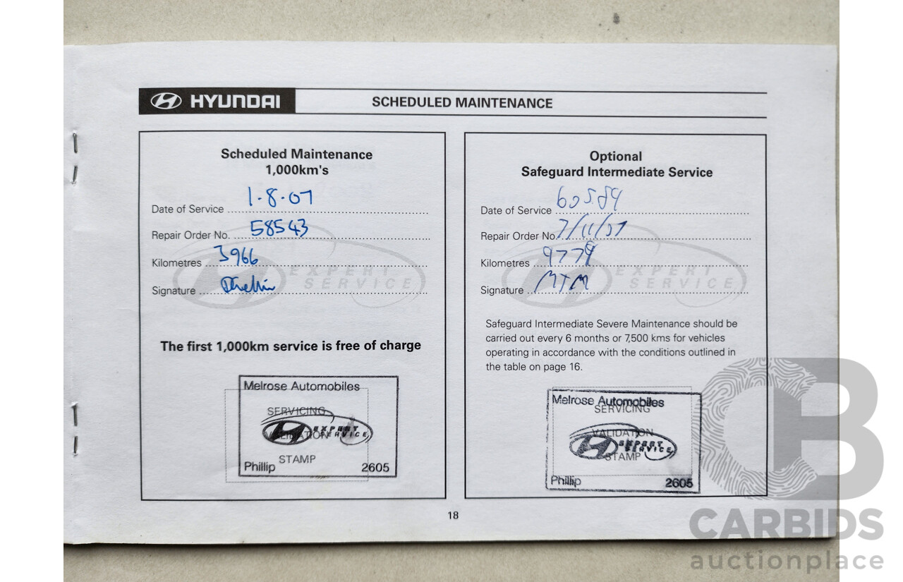 6/2007 Hyundai Elantra SLX HD 4d Sedan Silver 2.0L