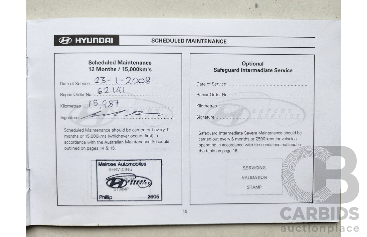 6/2007 Hyundai Elantra SLX HD 4d Sedan Silver 2.0L