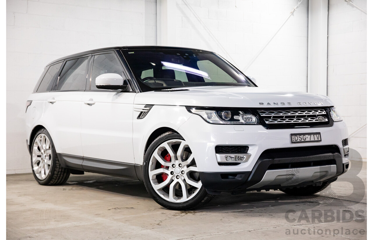 10/2017 Land Rover Range Rover Sport 3.0 SDV6 HSE (AWD) LW MY17 4d Wagon Yulong White Metallic/Santorini Black Turbo Diesel 3.0L