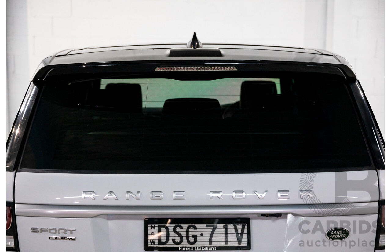 10/2017 Land Rover Range Rover Sport 3.0 SDV6 HSE (AWD) LW MY17 4d Wagon Yulong White Metallic/Santorini Black Turbo Diesel 3.0L