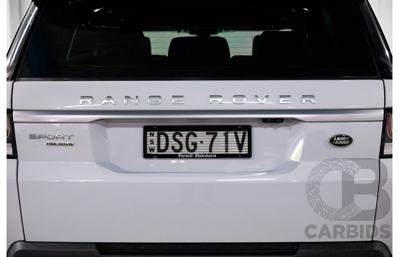 10/2017 Land Rover Range Rover Sport 3.0 SDV6 HSE (AWD) LW MY17 4d Wagon Yulong White Metallic/Santorini Black Turbo Diesel 3.0L