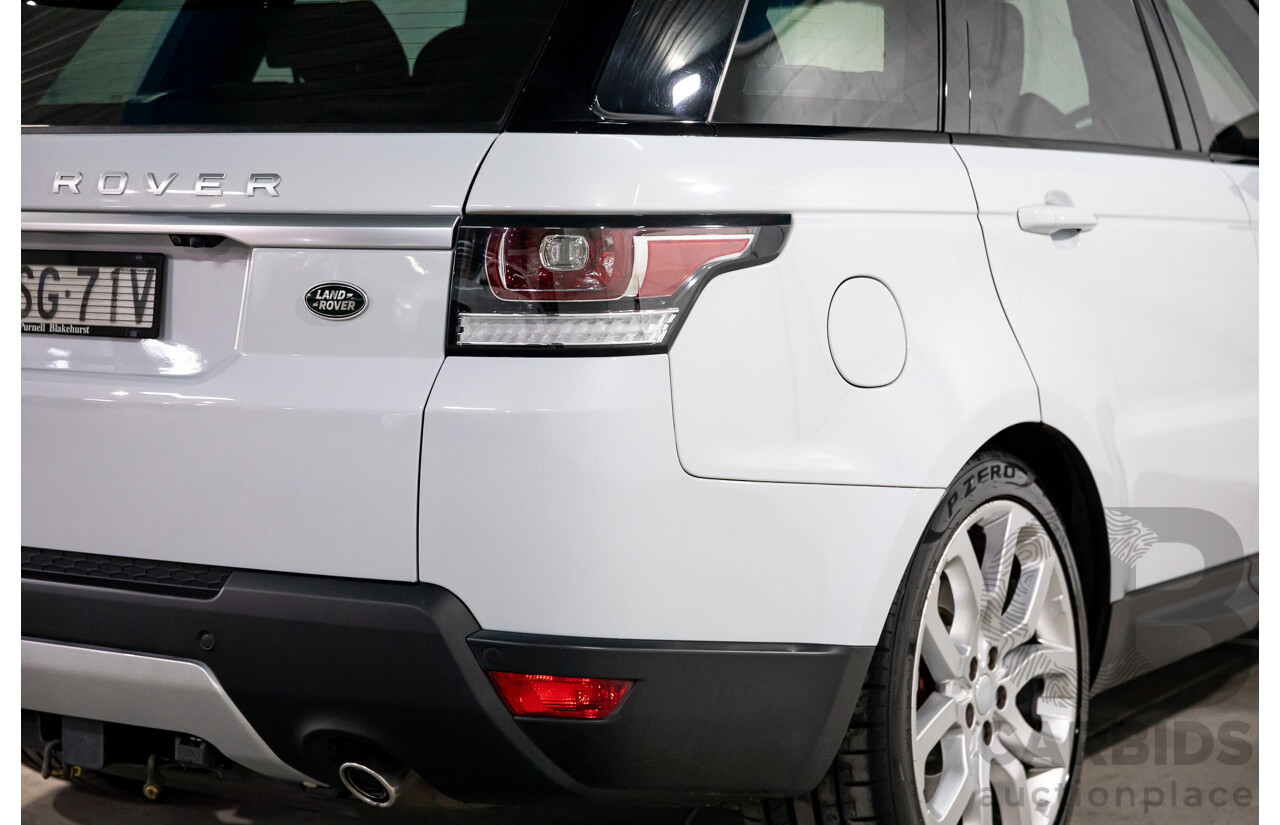 10/2017 Land Rover Range Rover Sport 3.0 SDV6 HSE (AWD) LW MY17 4d Wagon Yulong White Metallic/Santorini Black Turbo Diesel 3.0L