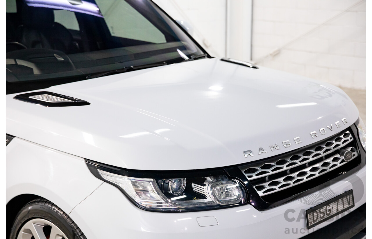10/2017 Land Rover Range Rover Sport 3.0 SDV6 HSE (AWD) LW MY17 4d Wagon Yulong White Metallic/Santorini Black Turbo Diesel 3.0L