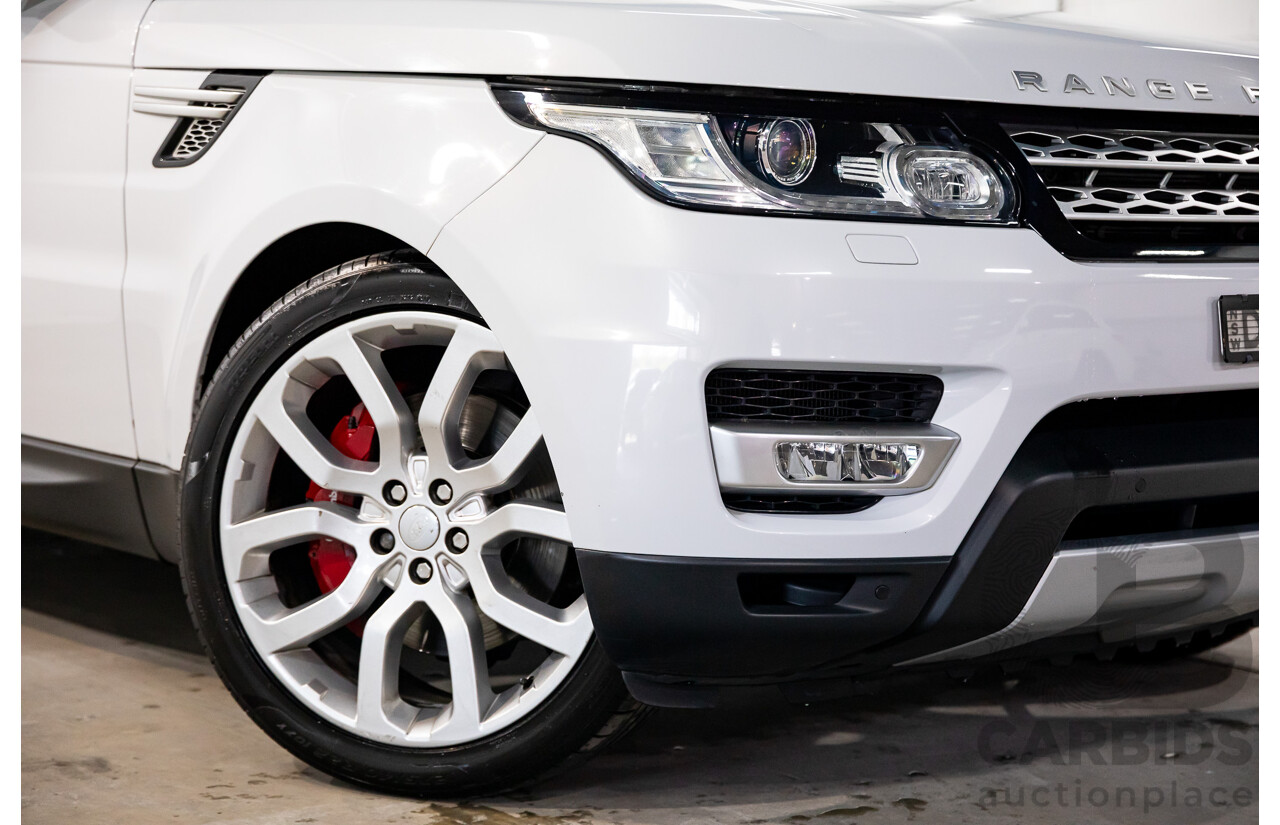10/2017 Land Rover Range Rover Sport 3.0 SDV6 HSE (AWD) LW MY17 4d Wagon Yulong White Metallic/Santorini Black Turbo Diesel 3.0L