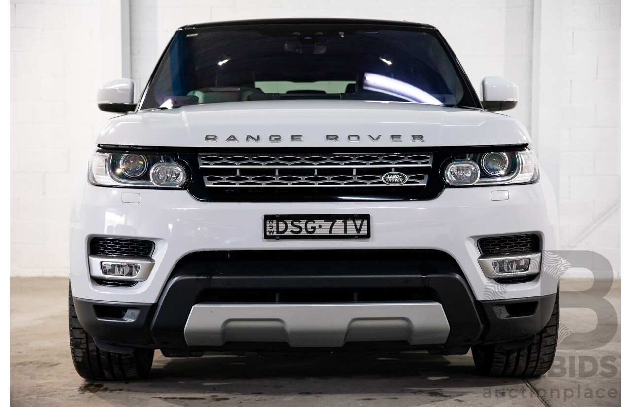 10/2017 Land Rover Range Rover Sport 3.0 SDV6 HSE (AWD) LW MY17 4d Wagon Yulong White Metallic/Santorini Black Turbo Diesel 3.0L