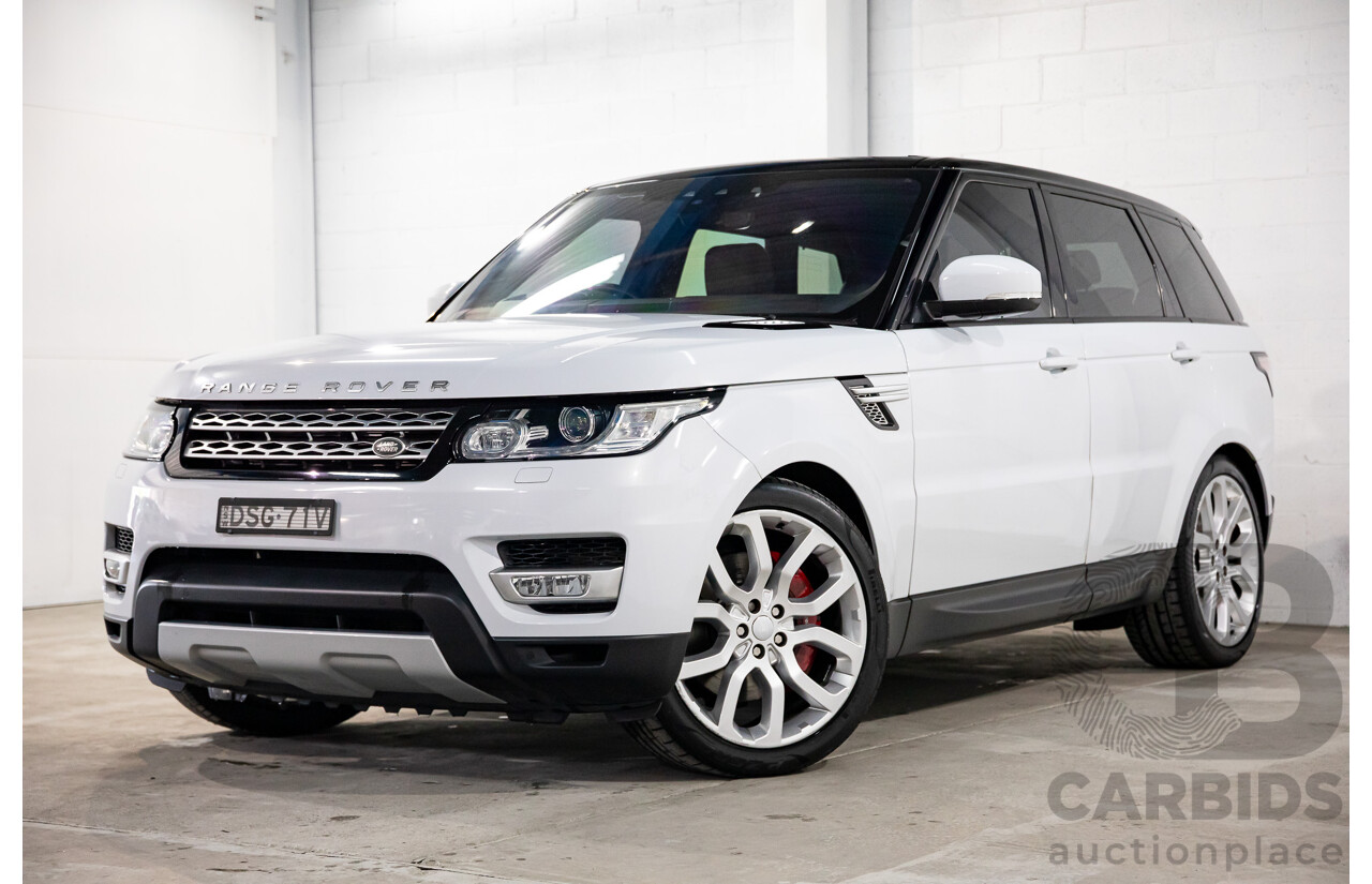10/2017 Land Rover Range Rover Sport 3.0 SDV6 HSE (AWD) LW MY17 4d Wagon Yulong White Metallic/Santorini Black Turbo Diesel 3.0L