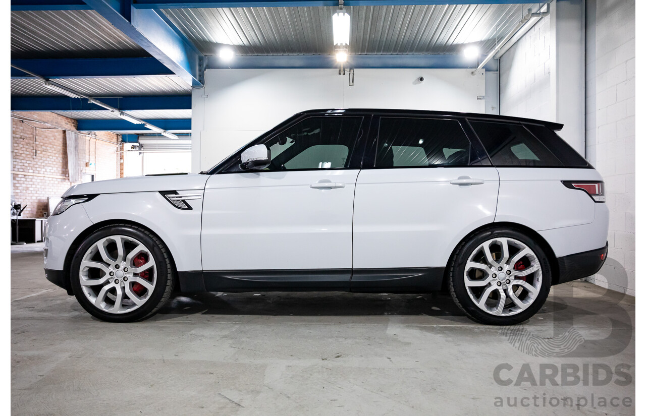 10/2017 Land Rover Range Rover Sport 3.0 SDV6 HSE (AWD) LW MY17 4d Wagon Yulong White Metallic/Santorini Black Turbo Diesel 3.0L