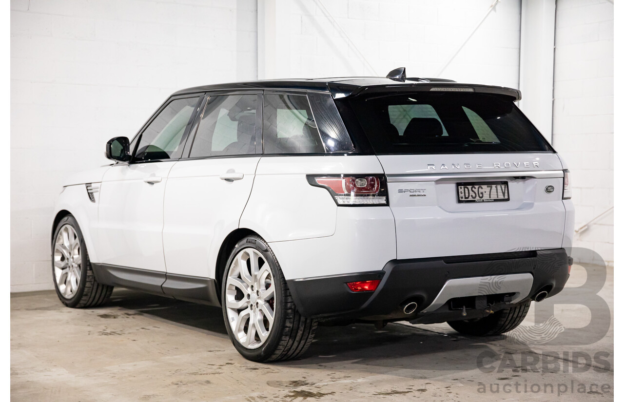 10/2017 Land Rover Range Rover Sport 3.0 SDV6 HSE (AWD) LW MY17 4d Wagon Yulong White Metallic/Santorini Black Turbo Diesel 3.0L