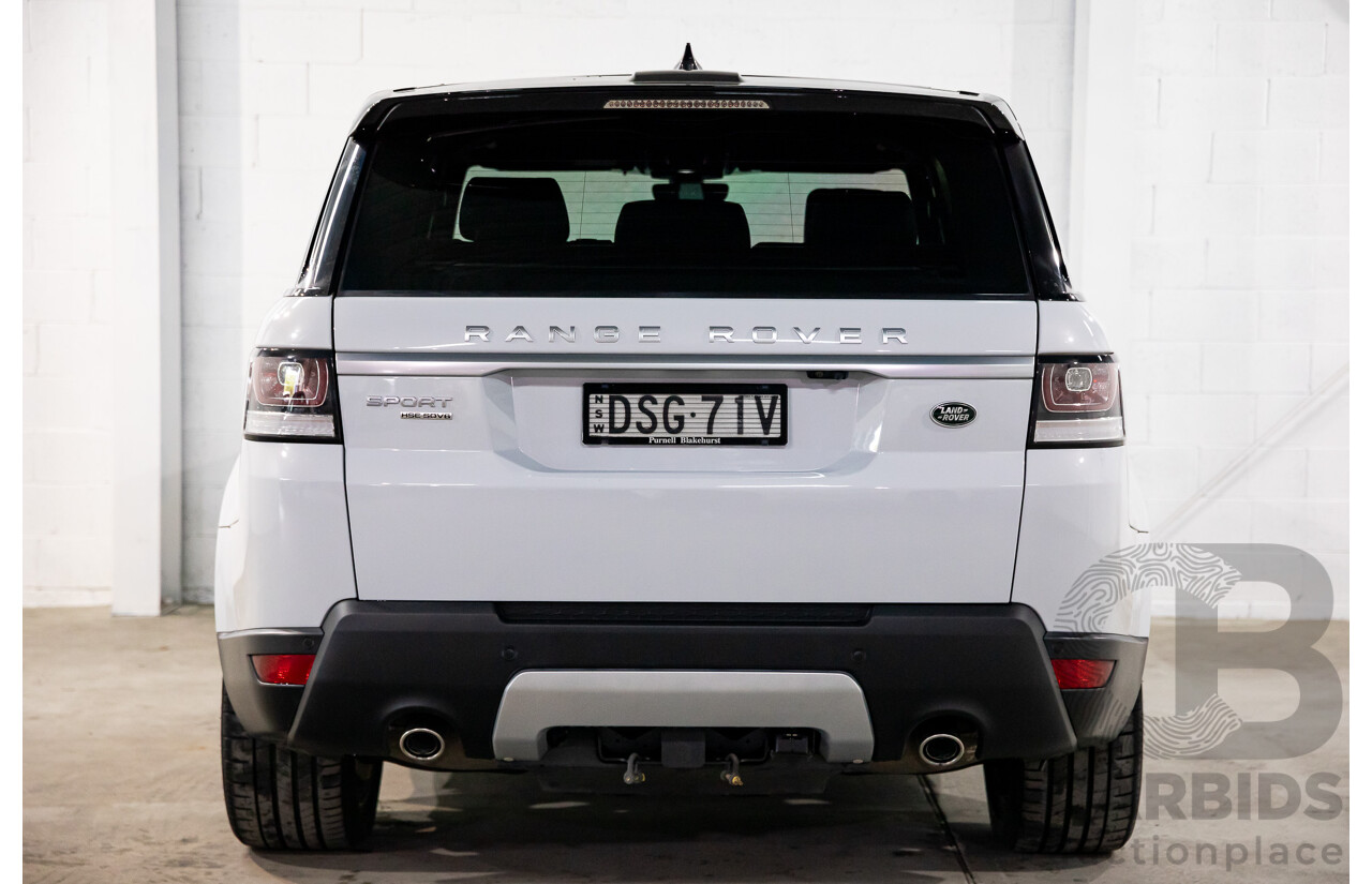 10/2017 Land Rover Range Rover Sport 3.0 SDV6 HSE (AWD) LW MY17 4d Wagon Yulong White Metallic/Santorini Black Turbo Diesel 3.0L
