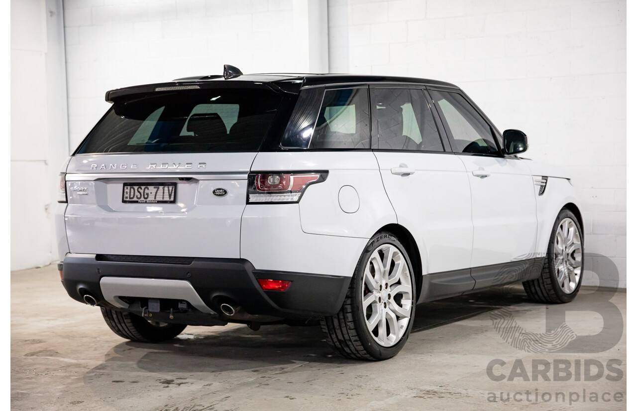 10/2017 Land Rover Range Rover Sport 3.0 SDV6 HSE (AWD) LW MY17 4d Wagon Yulong White Metallic/Santorini Black Turbo Diesel 3.0L