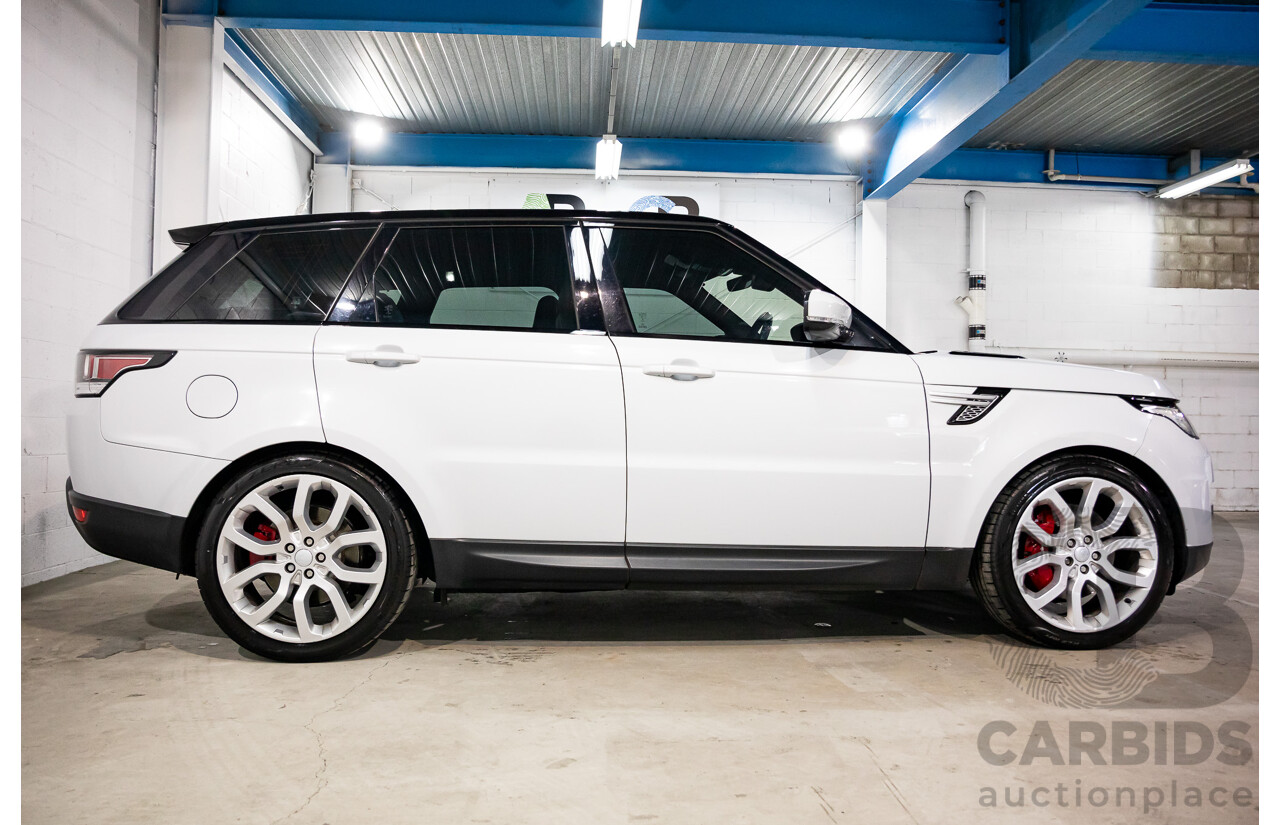 10/2017 Land Rover Range Rover Sport 3.0 SDV6 HSE (AWD) LW MY17 4d Wagon Yulong White Metallic/Santorini Black Turbo Diesel 3.0L