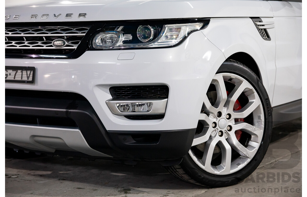 10/2017 Land Rover Range Rover Sport 3.0 SDV6 HSE (AWD) LW MY17 4d Wagon Yulong White Metallic/Santorini Black Turbo Diesel 3.0L