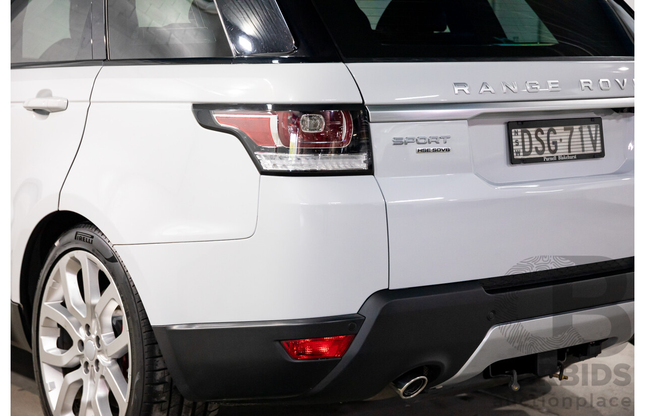 10/2017 Land Rover Range Rover Sport 3.0 SDV6 HSE (AWD) LW MY17 4d Wagon Yulong White Metallic/Santorini Black Turbo Diesel 3.0L