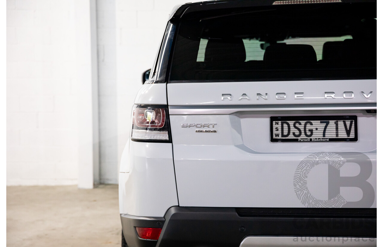 10/2017 Land Rover Range Rover Sport 3.0 SDV6 HSE (AWD) LW MY17 4d Wagon Yulong White Metallic/Santorini Black Turbo Diesel 3.0L