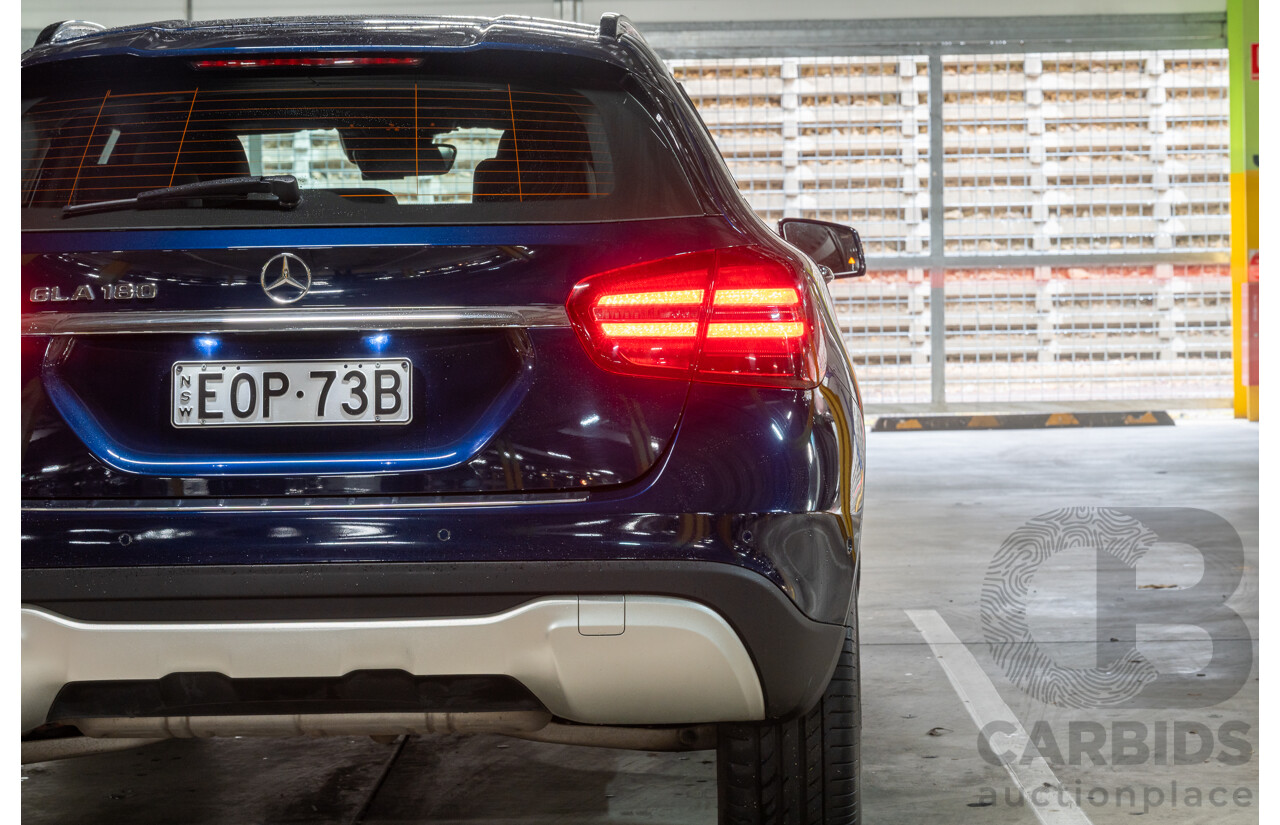 10/2018 Mercedes Benz GLA 180 X156 809MY 4d Wagon Cavansite Blue Metallic Turbo 1.6L