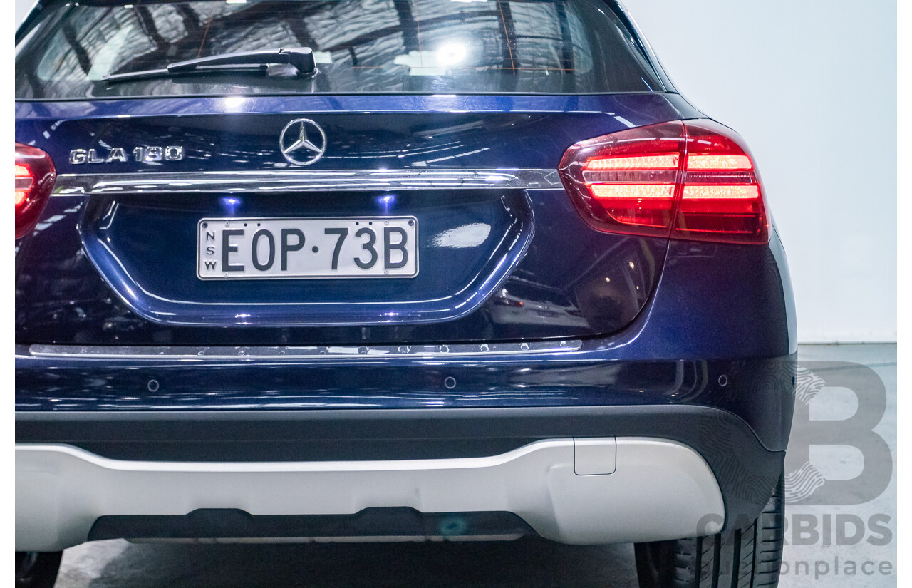 10/2018 Mercedes Benz GLA 180 X156 809MY 4d Wagon Cavansite Blue Metallic Turbo 1.6L