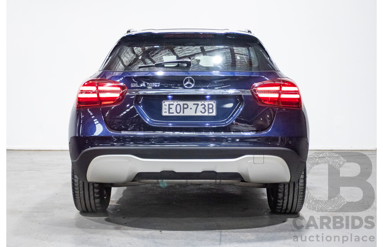 10/2018 Mercedes Benz GLA 180 X156 809MY 4d Wagon Cavansite Blue Metallic Turbo 1.6L