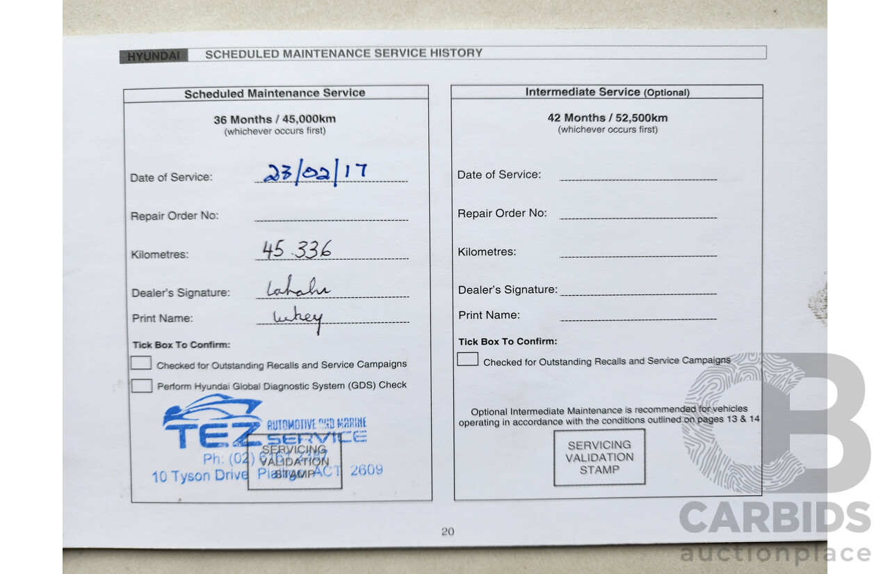 2/2015 Hyundai i20 Active PB MY14 5d Hatchback White 1.4L