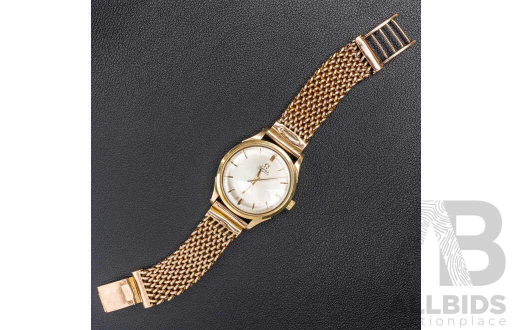 Omega Automatic Vintage Watch, Swiss Made, with 9ct Band, 63.62 Grams