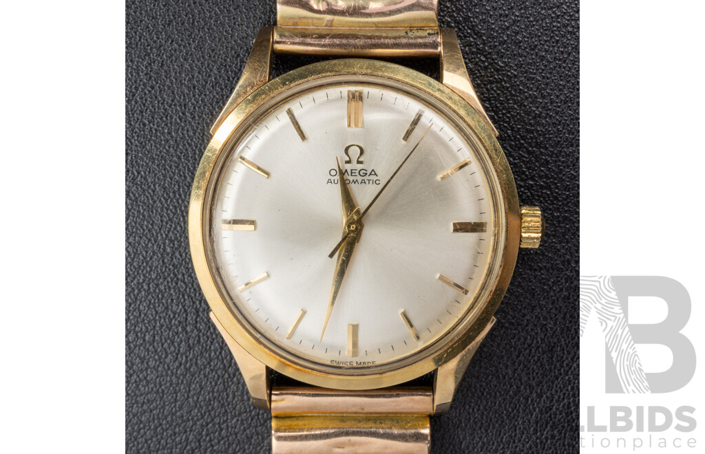 Omega Automatic Vintage Watch, Swiss Made, with 9ct Band, 63.62 Grams