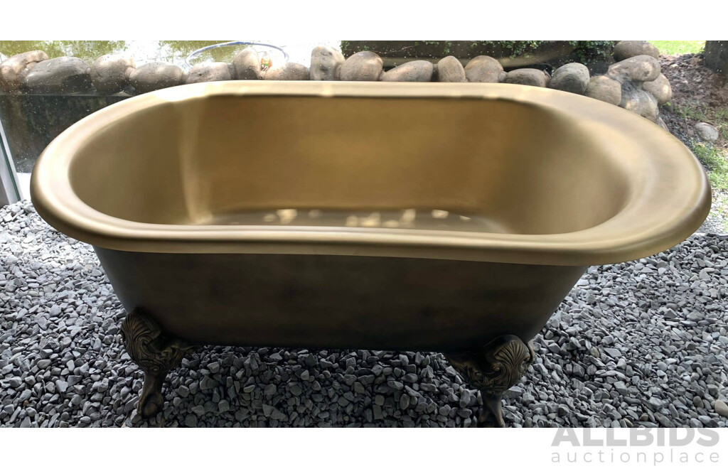Golden Matte Finish Freestanding Bathtub