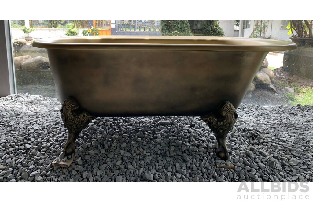 Golden Matte Finish Freestanding Bathtub