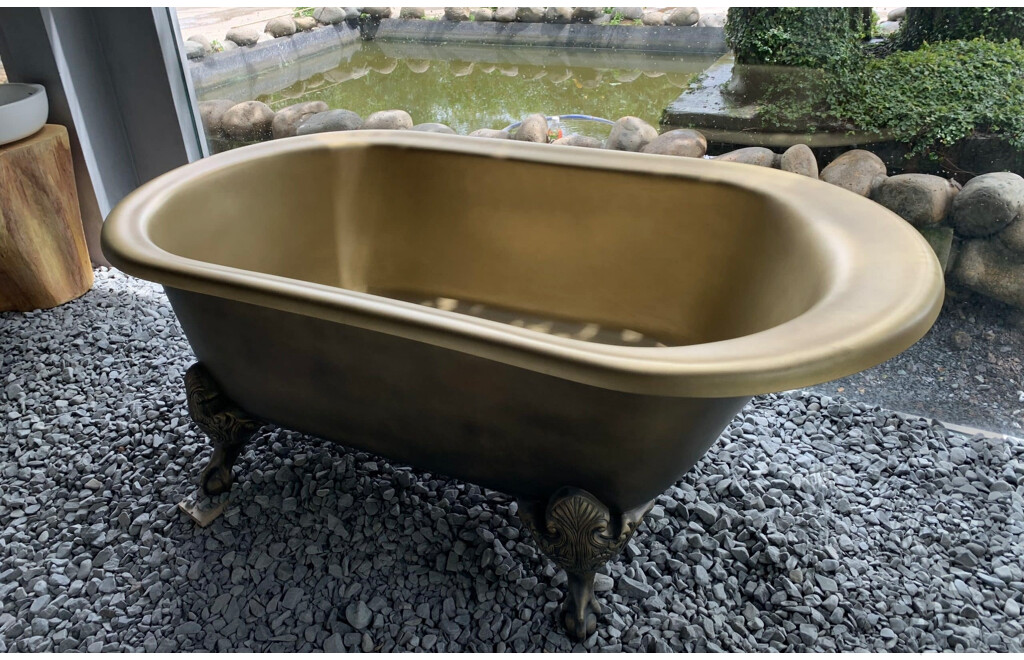 Golden Matte Finish Freestanding Bathtub