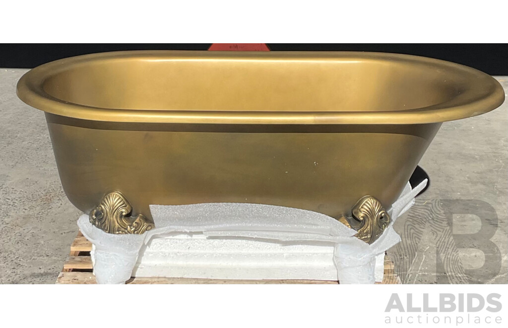Golden Matte Finish Freestanding Bathtub