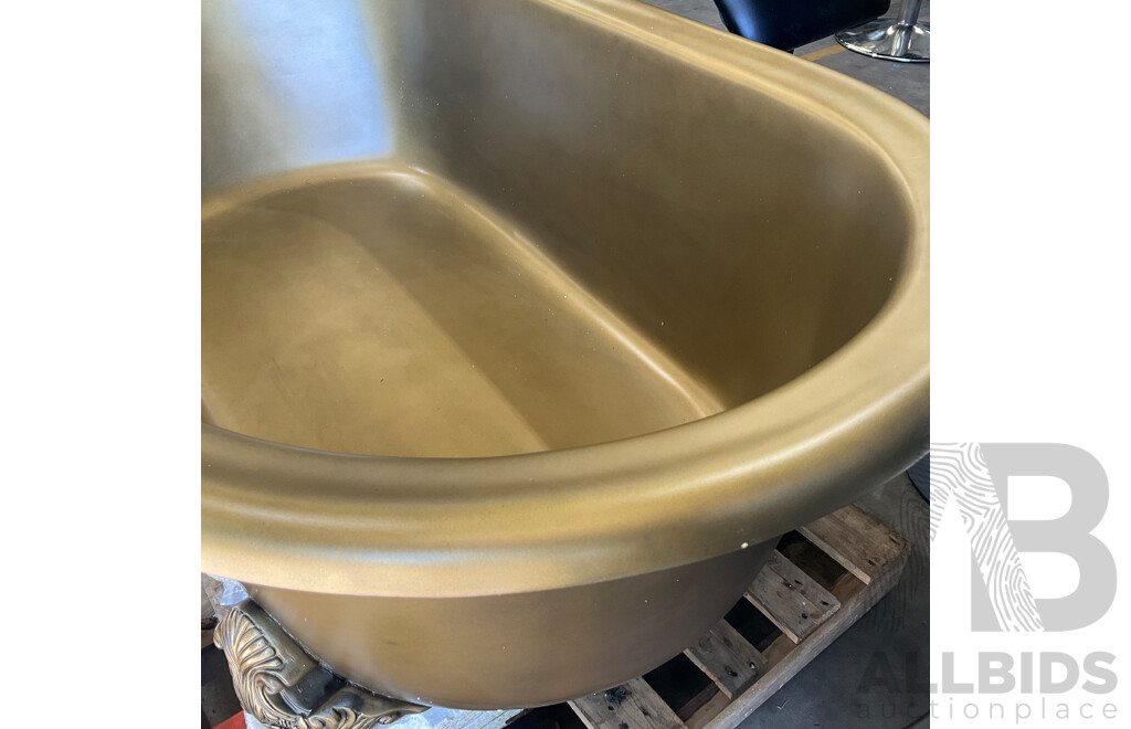 Golden Matte Finish Freestanding Bathtub