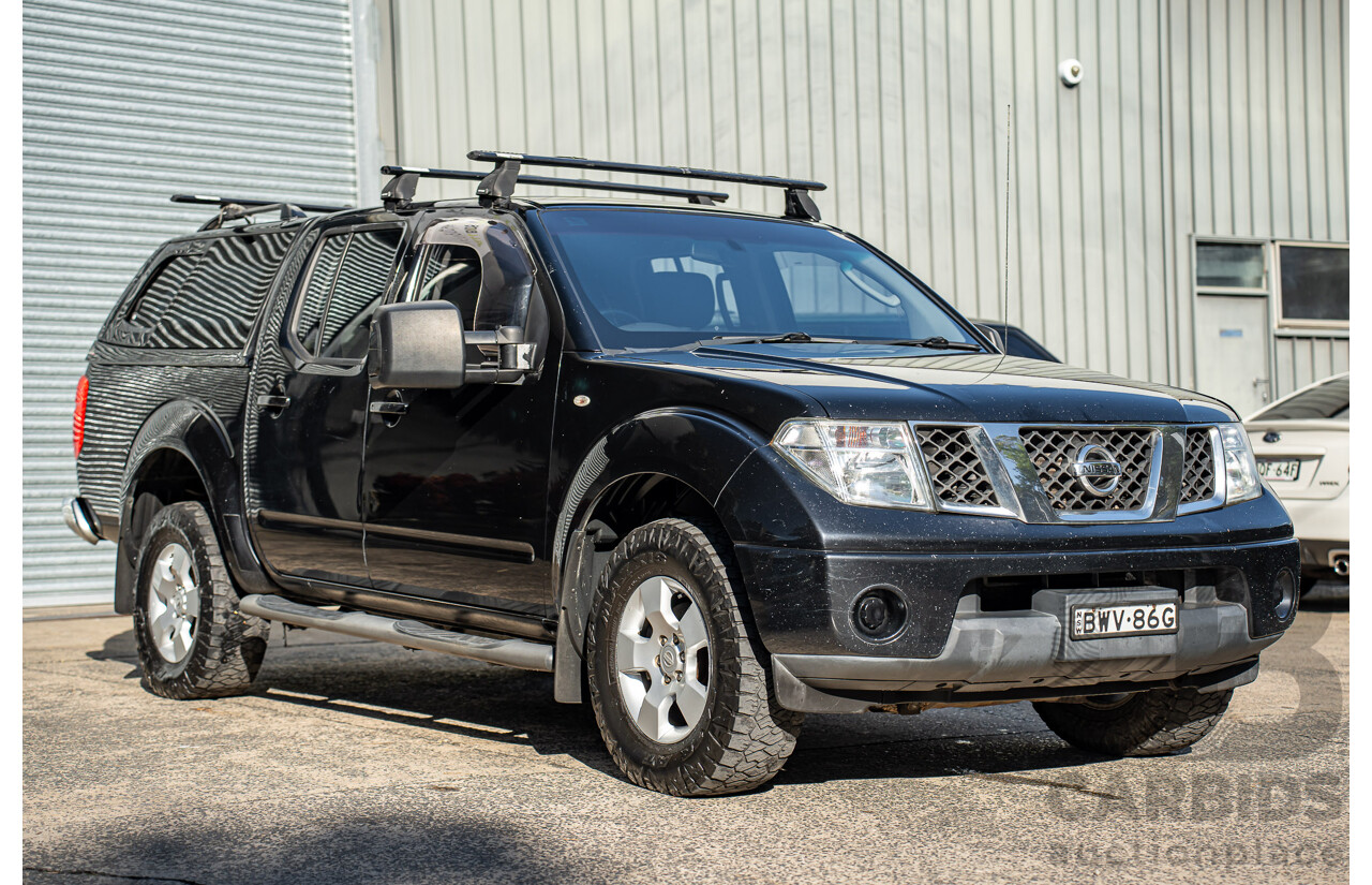 4/2011 Nissan Navara ST (4x4) D40 Dual Cab P/Up Midnight Black Metallic Turbo Diesel 2.5L