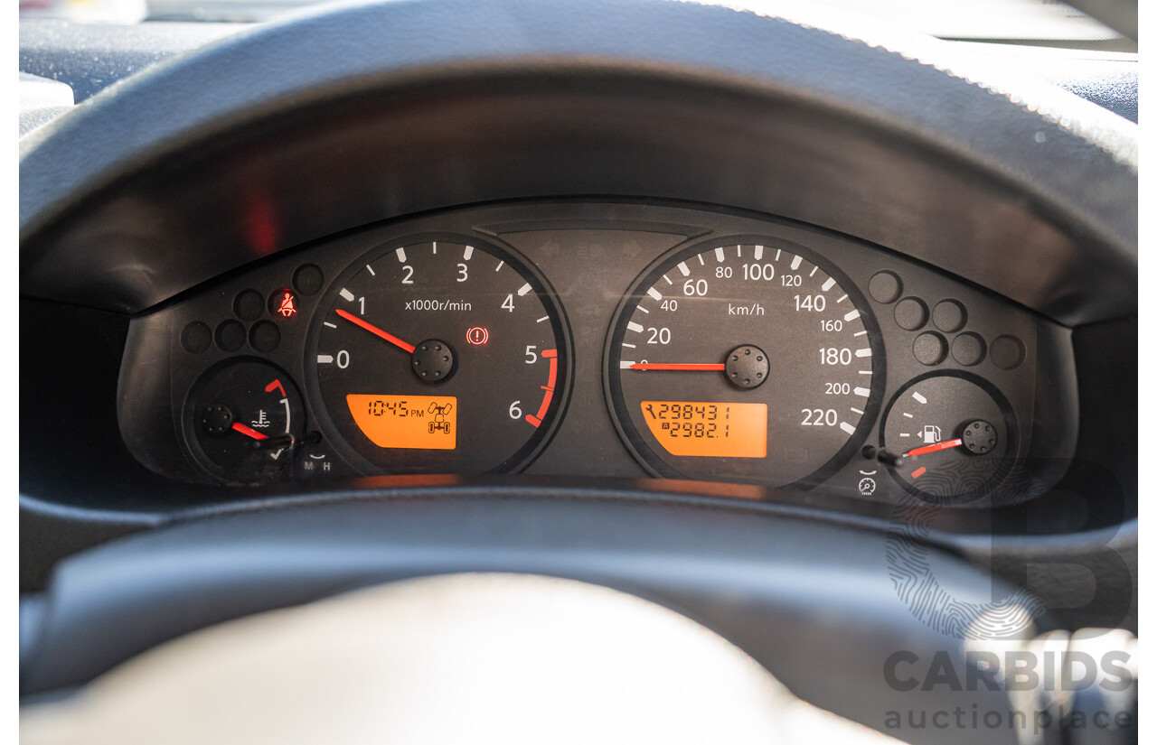 4/2011 Nissan Navara ST (4x4) D40 Dual Cab P/Up Midnight Black Metallic Turbo Diesel 2.5L