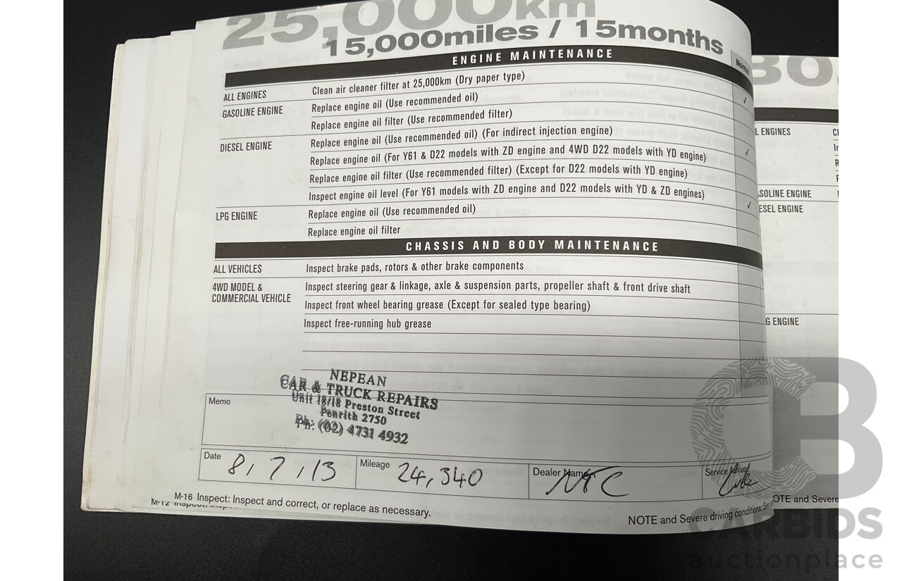 4/2011 Nissan Navara ST (4x4) D40 Dual Cab P/Up Midnight Black Metallic Turbo Diesel 2.5L