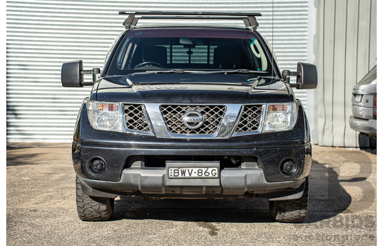 4/2011 Nissan Navara ST (4x4) D40 Dual Cab P/Up Midnight Black Metallic Turbo Diesel 2.5L
