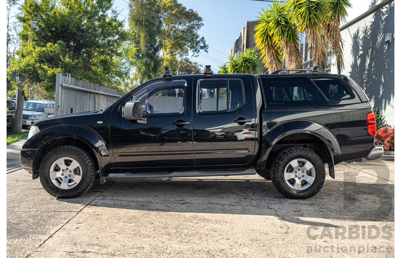 4/2011 Nissan Navara ST (4x4) D40 Dual Cab P/Up Midnight Black Metallic Turbo Diesel 2.5L