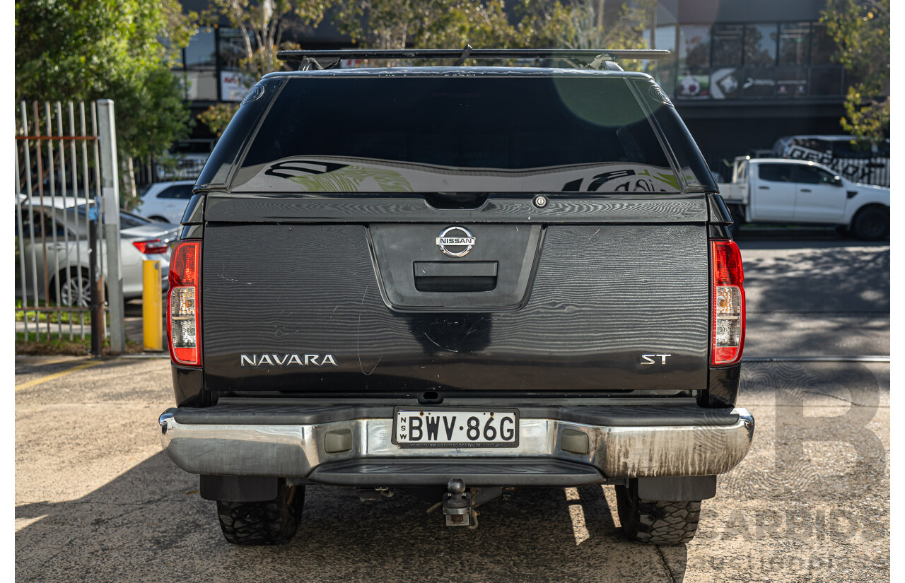4/2011 Nissan Navara ST (4x4) D40 Dual Cab P/Up Midnight Black Metallic Turbo Diesel 2.5L