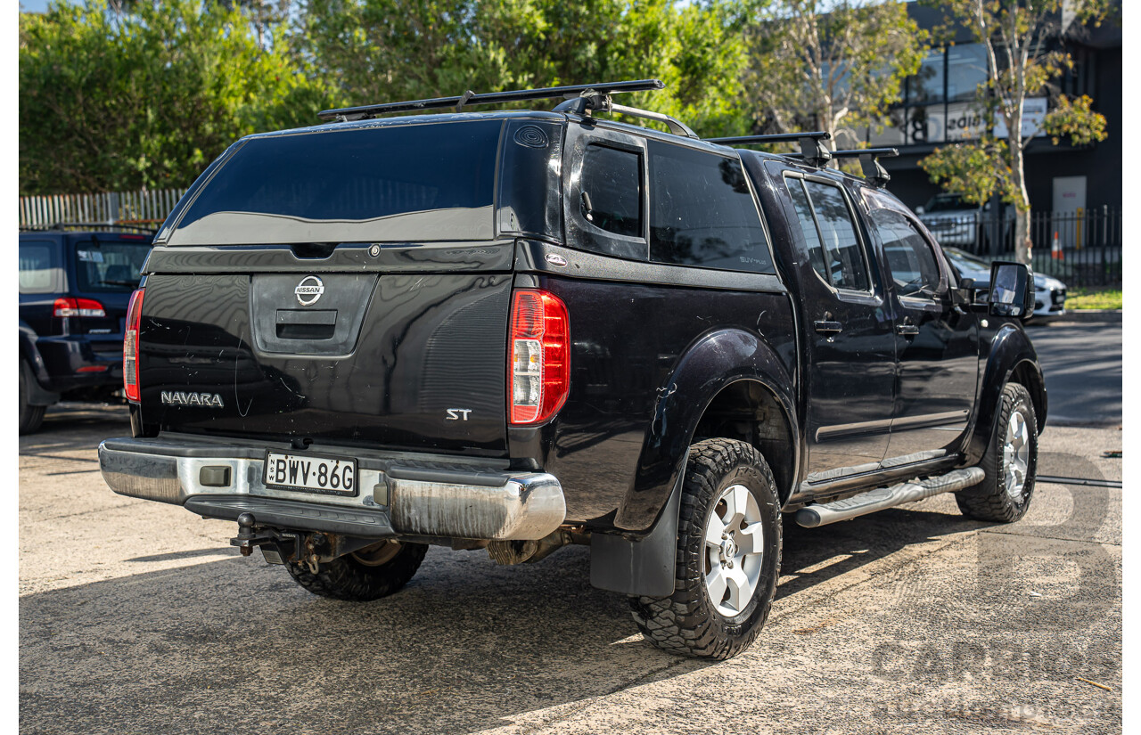 4/2011 Nissan Navara ST (4x4) D40 Dual Cab P/Up Midnight Black Metallic Turbo Diesel 2.5L
