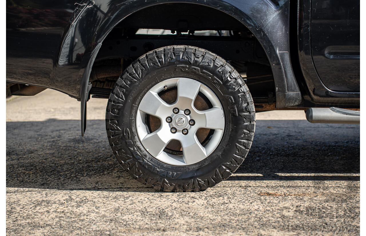 4/2011 Nissan Navara ST (4x4) D40 Dual Cab P/Up Midnight Black Metallic Turbo Diesel 2.5L