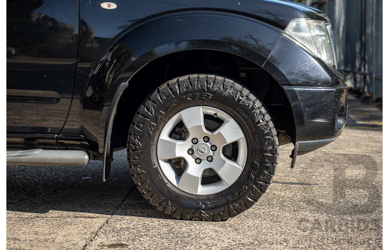 4/2011 Nissan Navara ST (4x4) D40 Dual Cab P/Up Midnight Black Metallic Turbo Diesel 2.5L