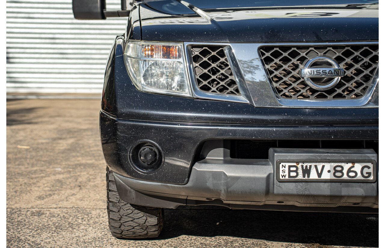 4/2011 Nissan Navara ST (4x4) D40 Dual Cab P/Up Midnight Black Metallic Turbo Diesel 2.5L