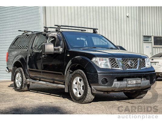 4/2011 Nissan Navara ST (4x4) D40 Dual Cab P/Up Midnight Black Metallic Turbo Diesel 2.5L