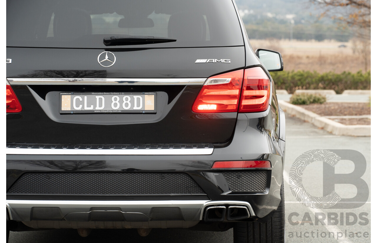 7/2013 Mercedes Benz GL63 AMG X166 4d Wagon Obsidian Black Metallic Twin Turbo V8 5.5L