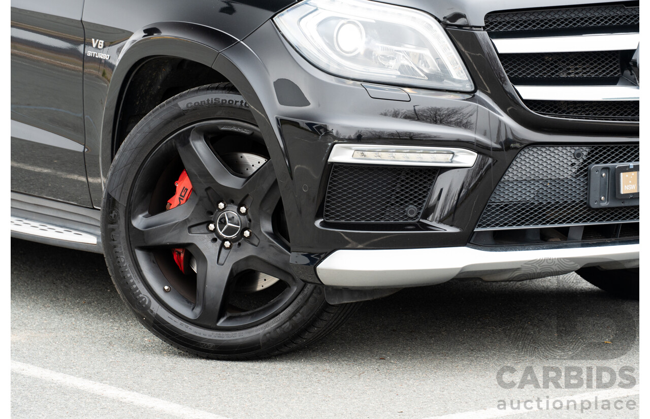7/2013 Mercedes Benz GL63 AMG X166 4d Wagon Obsidian Black Metallic Twin Turbo V8 5.5L
