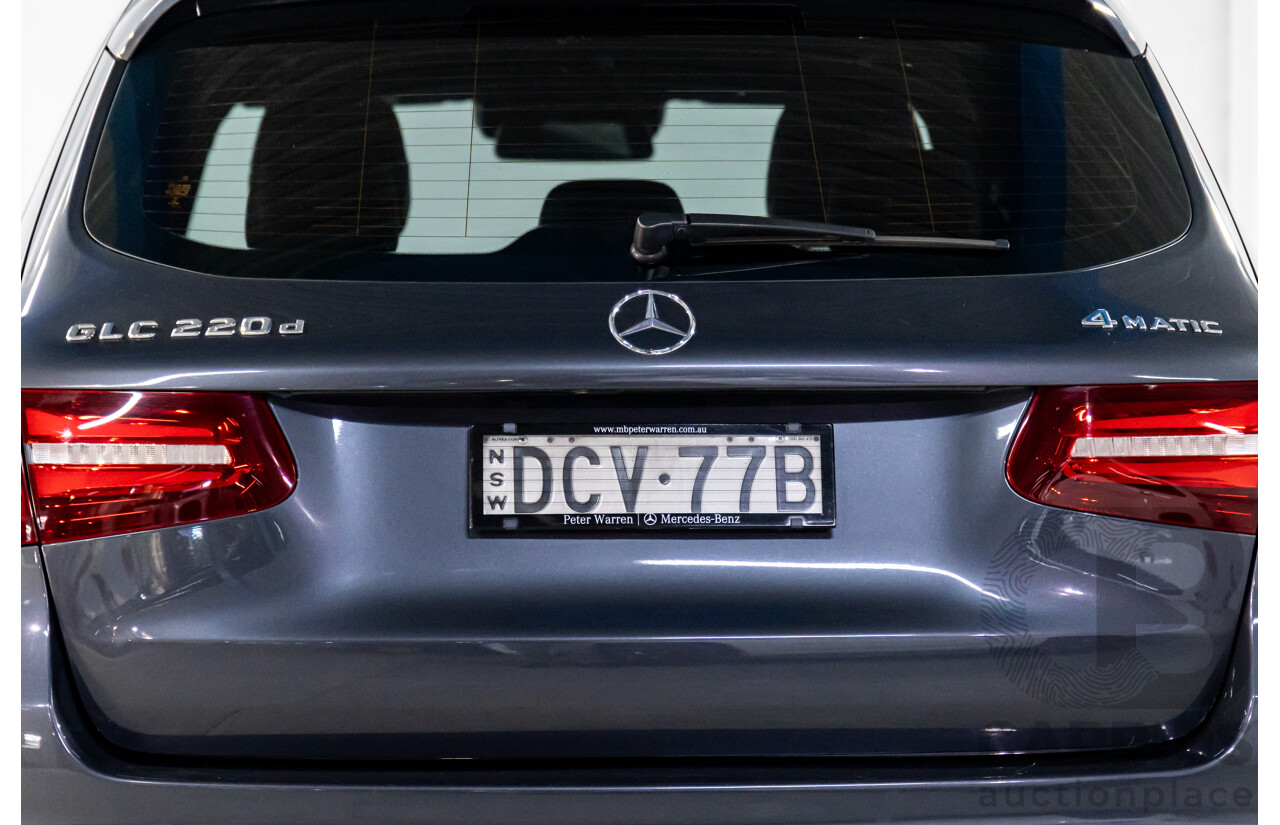 12/2015 Mercedes-Benz GLC 220d 253 4d Wagon Tenorite Grey Metallic Turbo Diesel 2.1L