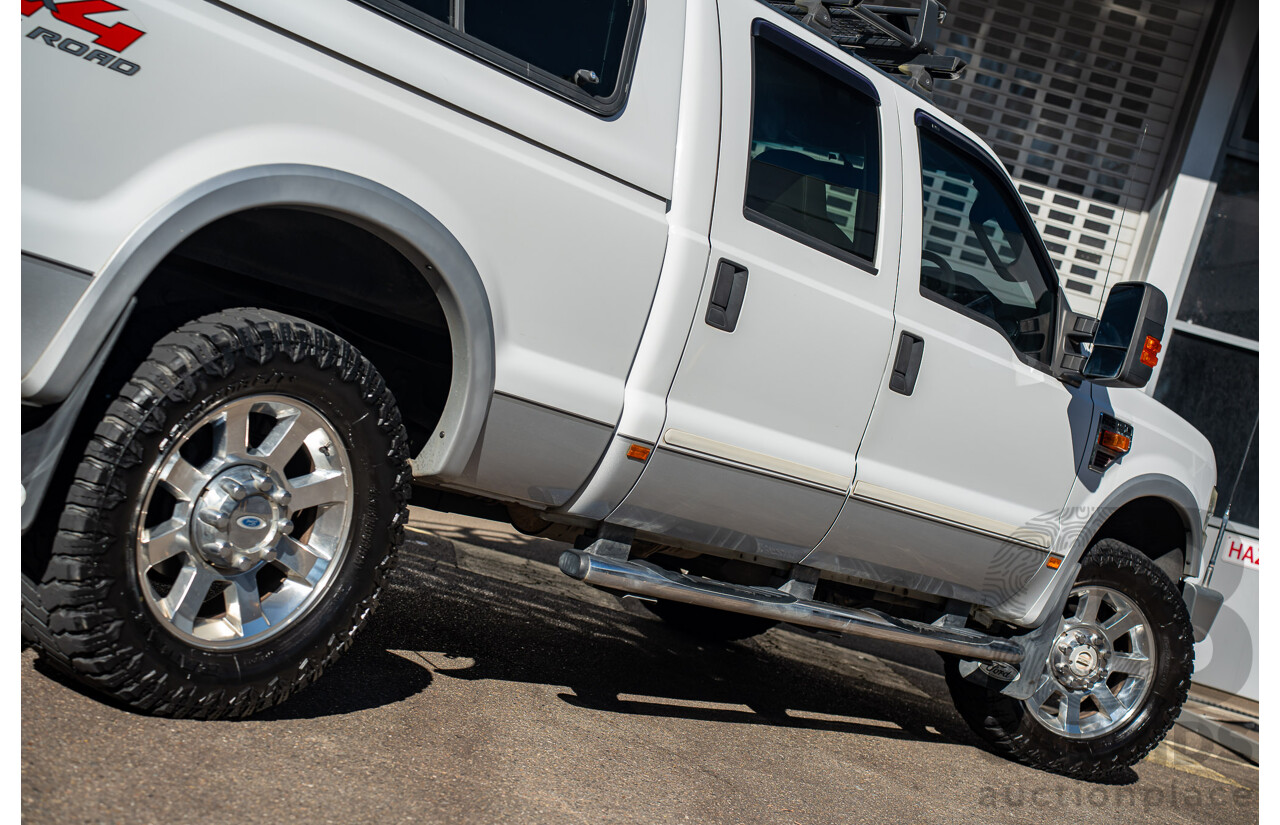 10/2008 Ford F250 XLT Lariat (4x4) RN Crew Cab P/Up Oxford White Twin Turbo Diesel - Powerstroke V8 6.4L